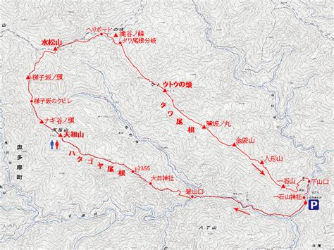 天祖山|天祖山 往復コースの地図・登山ルート・登山口情報 